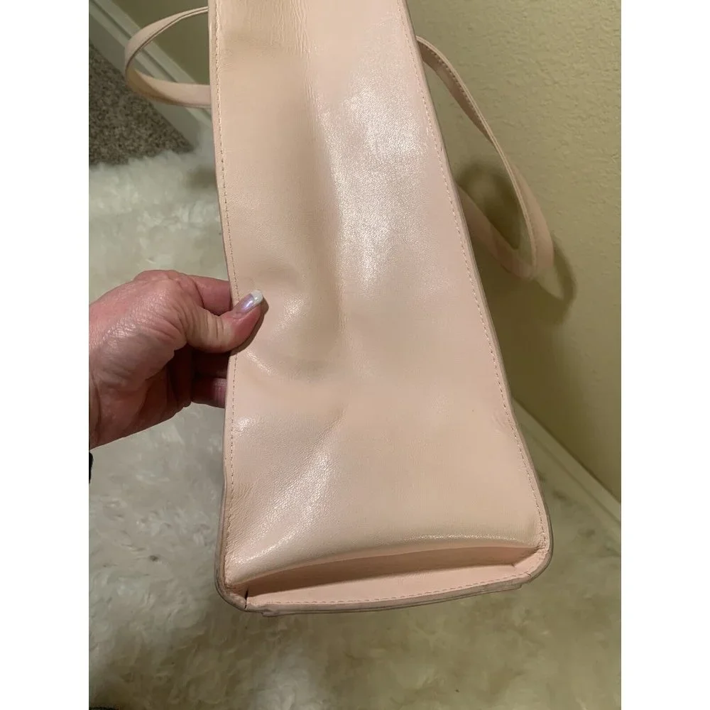 Banana Republic  LASER CUT OUT  Palm LEAF TOTE PINK BLUSH_7